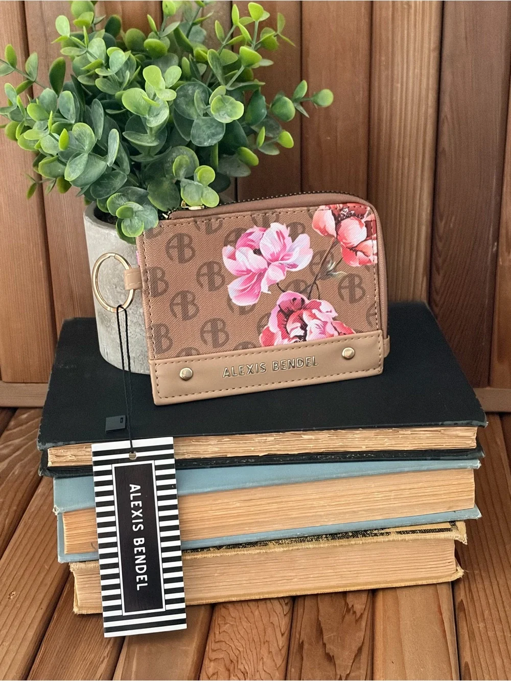 Alexis Bendel Floral Key Card Zippered Holder